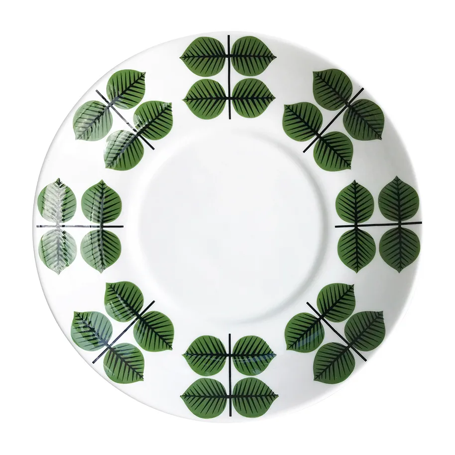 Berså tefat Ø17cm, Grön Gustavsbergs Porslinsfabrik