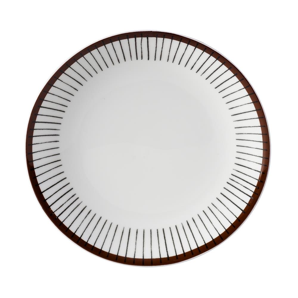 Gustavsbergs Porslinsfabrik Ribb tallrik 18 cm | Skandinavisk Design | Assietter | Brun