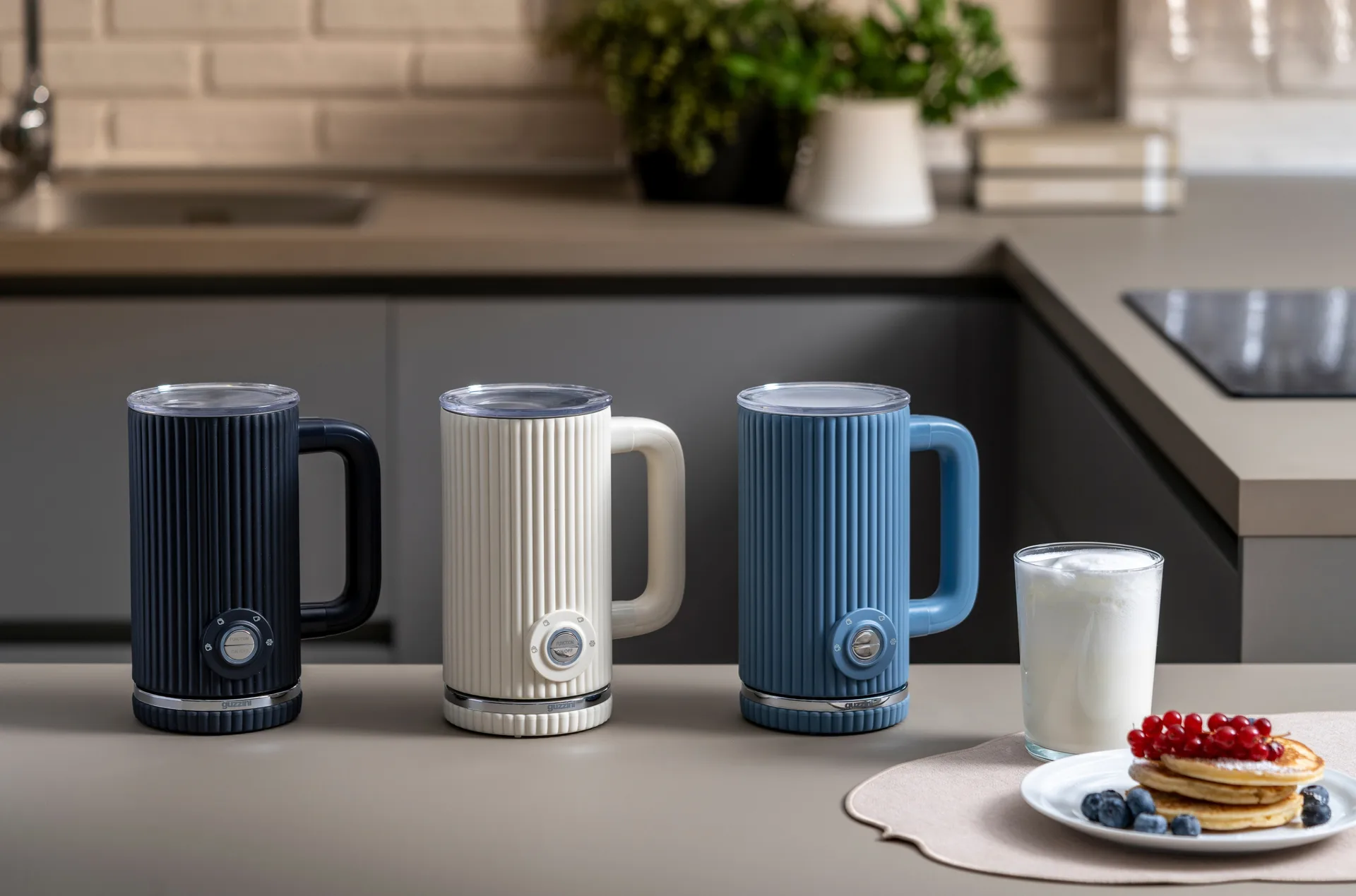 Sous chef elektrisk mjölkskummare, Grey Guzzini