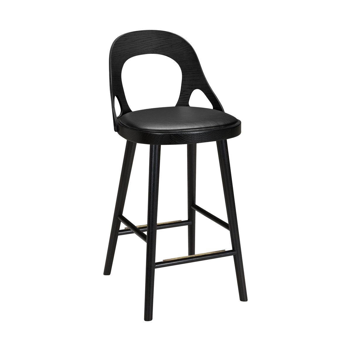 Hans K Colibri barstol 63 cm Ek svart bets-svart dyna