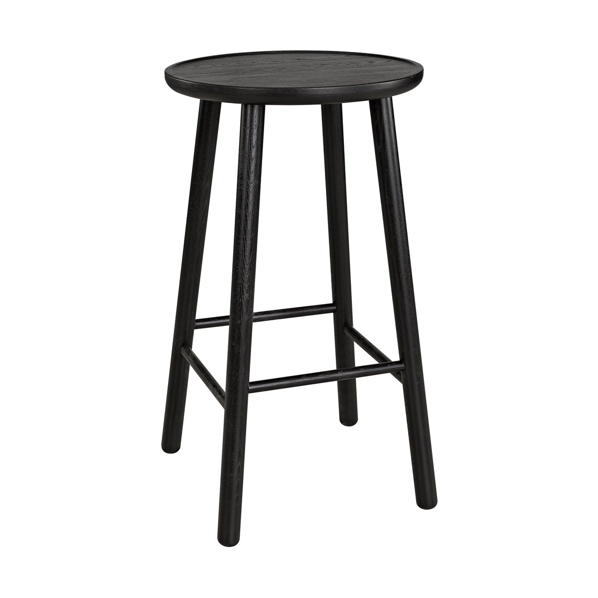 Hans K ZigZag barpall 63 cm Svart bets | Skandinavisk Design | Barstolar | Svart