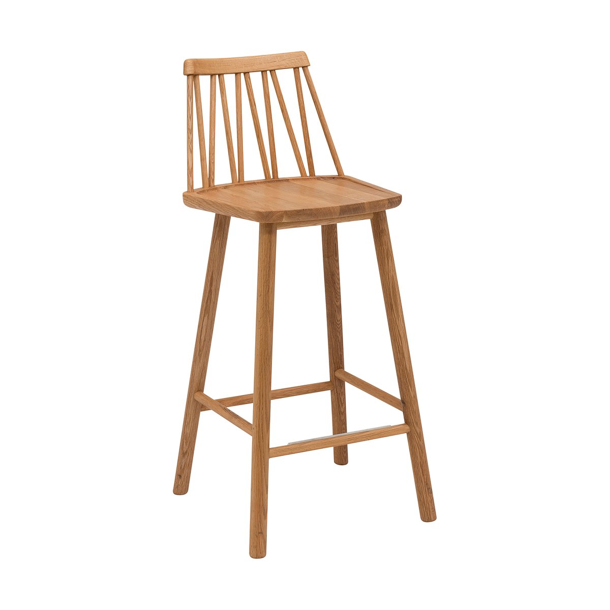 Hans K ZigZag barstol 63 cm Ek oljad | Skandinavisk Design | Barstolar | Brun