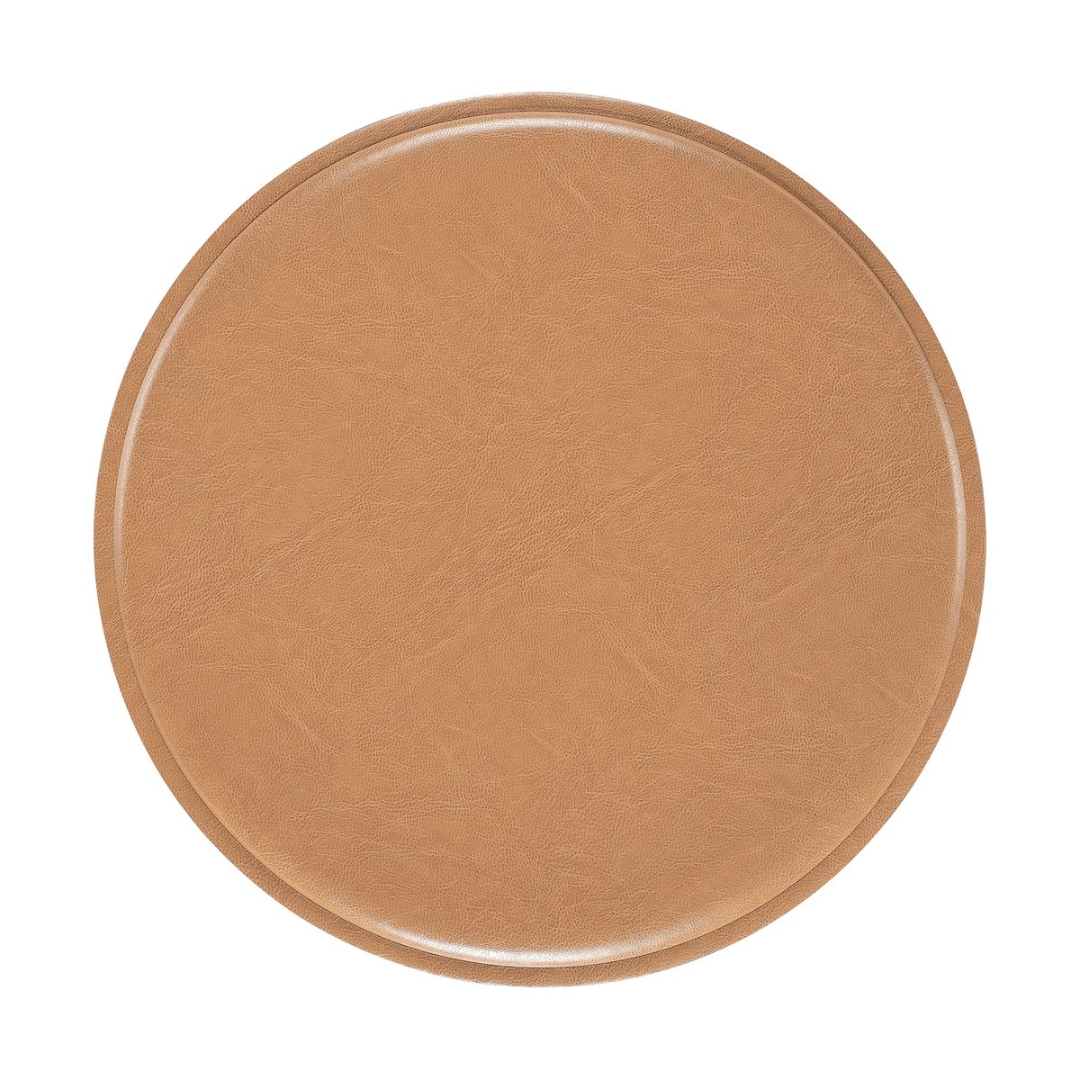 Hans K ZigZag dyna pall/barpall Bonded läder camel | Skandinavisk Design | Stolsdynor | Brun
