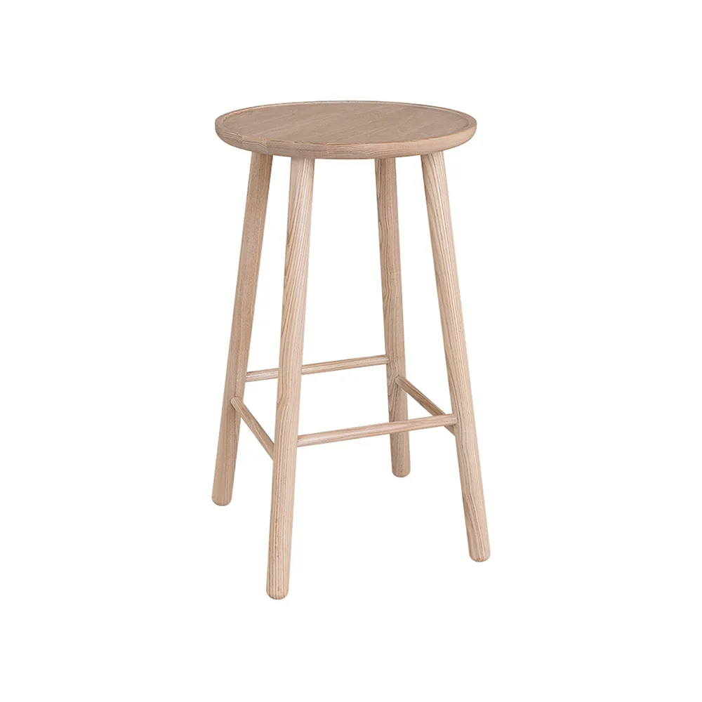 ZigZag rund barpall 63 cm, Ask, blond Hans K