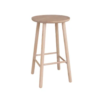 ZigZag rund barpall 63 cm - Ask, blond - Hans K