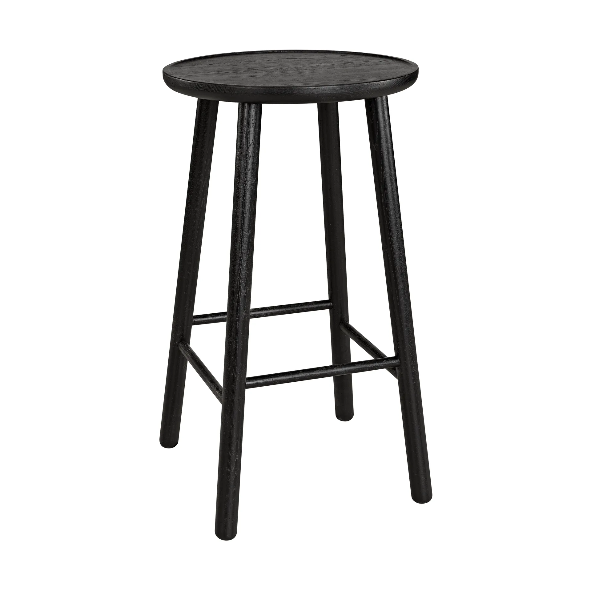ZigZag rund barpall 63 cm, Svart bets Hans K