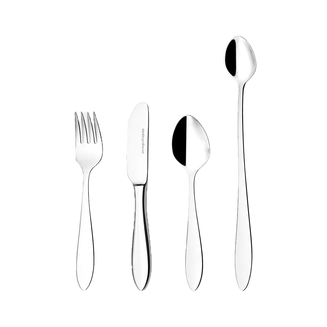 Fjord barnbestick 4 delar, Rostfritt stål Hardanger Bestikk