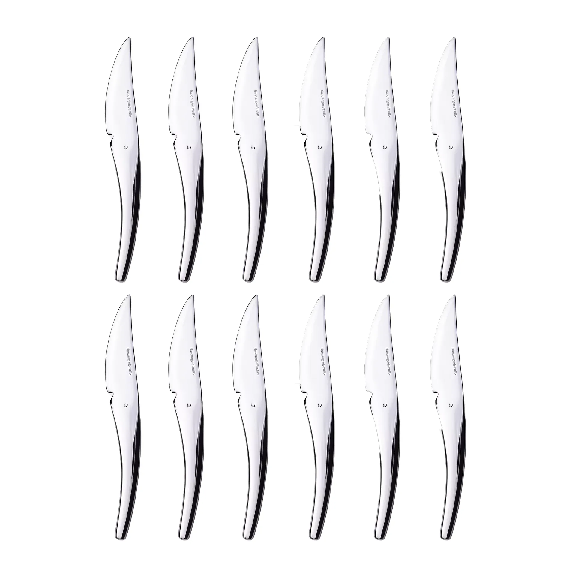 Hardanger fruktkniv 12-pack, Rostfritt stål Hardanger Bestikk