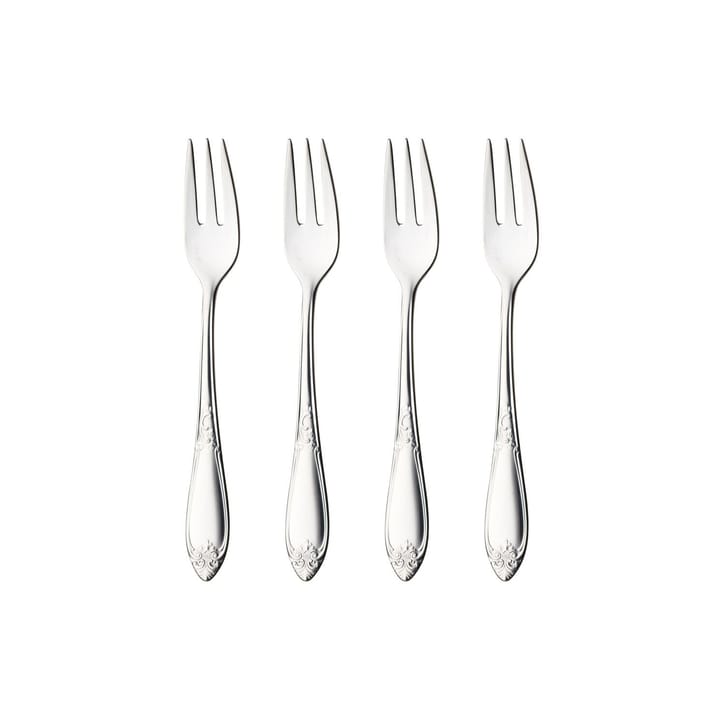 Nina tårtgaffel 4-pack, rostfritt stål Hardanger Bestikk