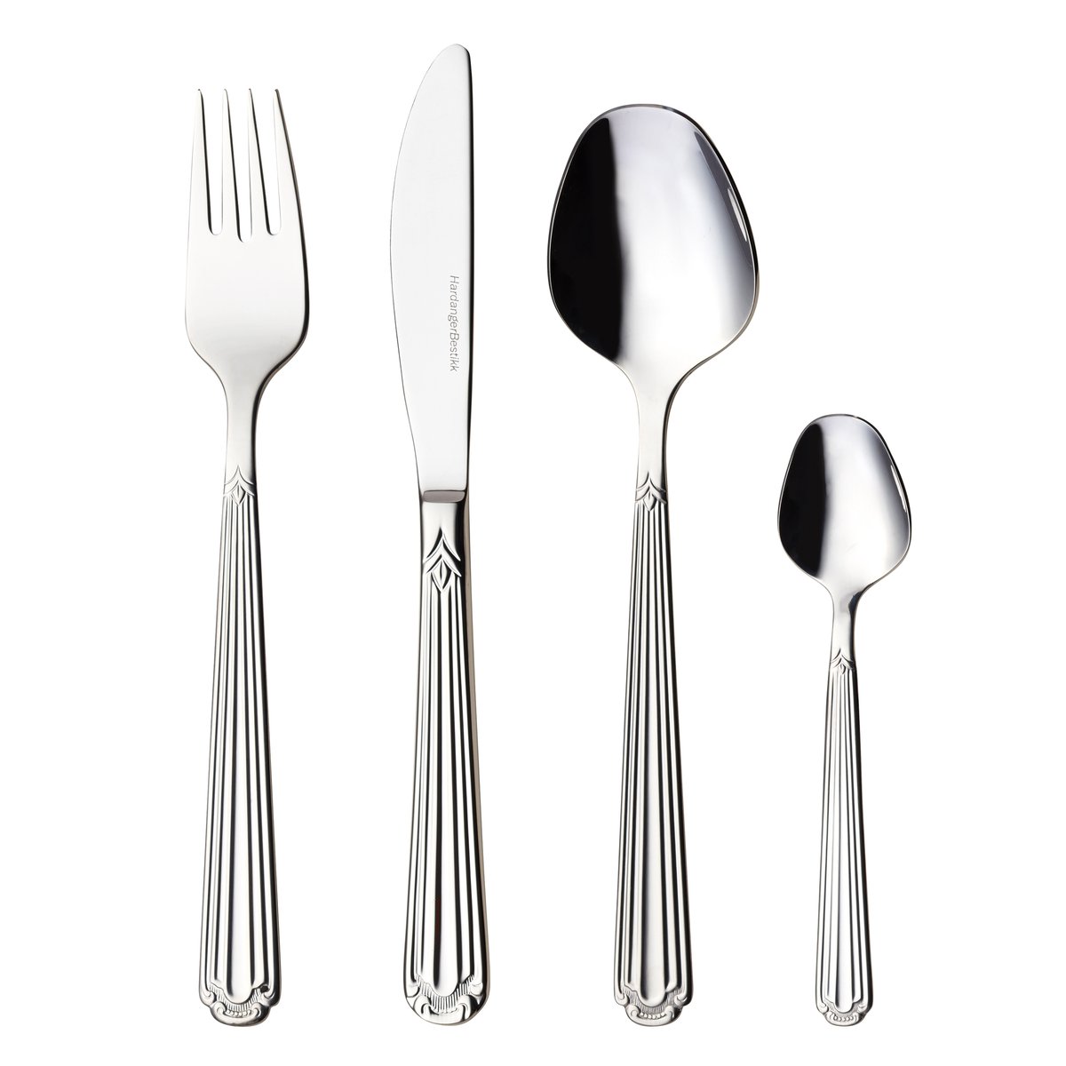 Hardanger Bestikk Renessanse bestickset 24 delar | Skandinavisk Design | Bestickset | Silverfärgad