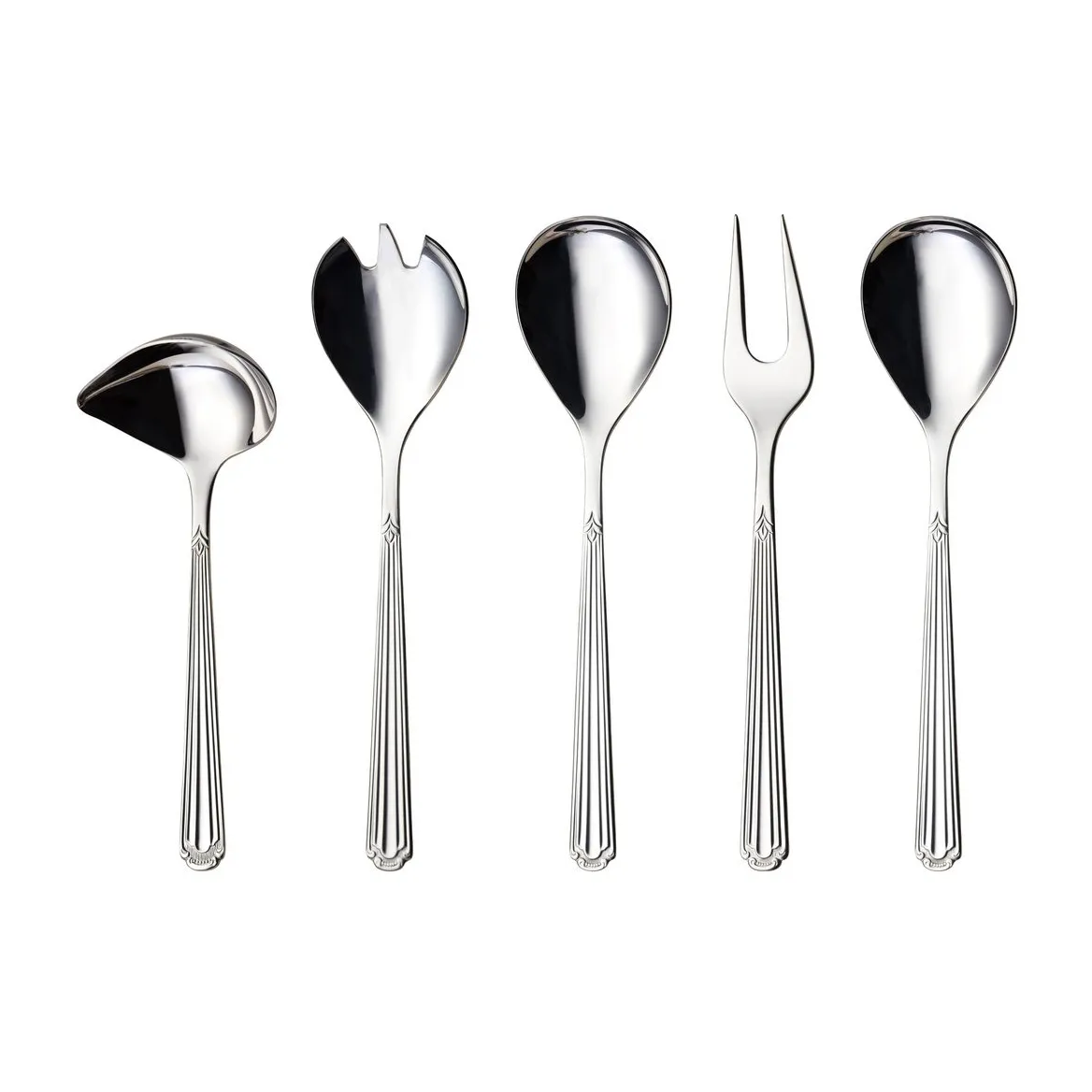 Renessanse serveringsset 5 delar, Rostfritt stål Hardanger Bestikk