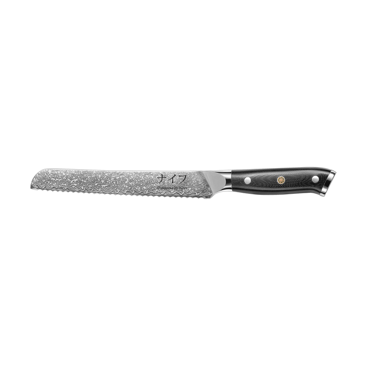 Damascus By Hâws brödkniv 33 cm - Svart-rostfritt stål - Hâws