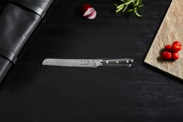 Damascus By Hâws brödkniv 33 cm - Svart-rostfritt stål - Hâws