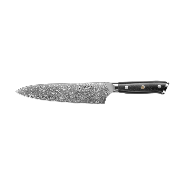 Damascus By Hâws kockkniv 32 cm - Svart-rostfritt stål - Hâws