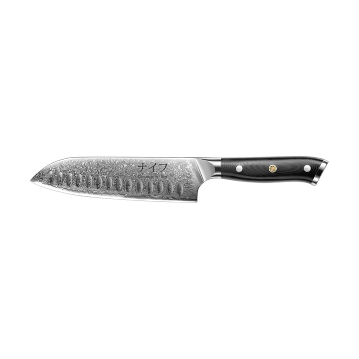 Damascus By Hâws santokukniv 32 cm - Svart-rostfritt stål - Hâws