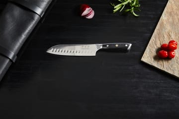 Damascus By Hâws santokukniv 32 cm - Svart-rostfritt stål - Hâws