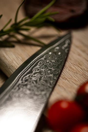 Damascus knivset 6-delar - Brun-rostfritt stål - Hâws