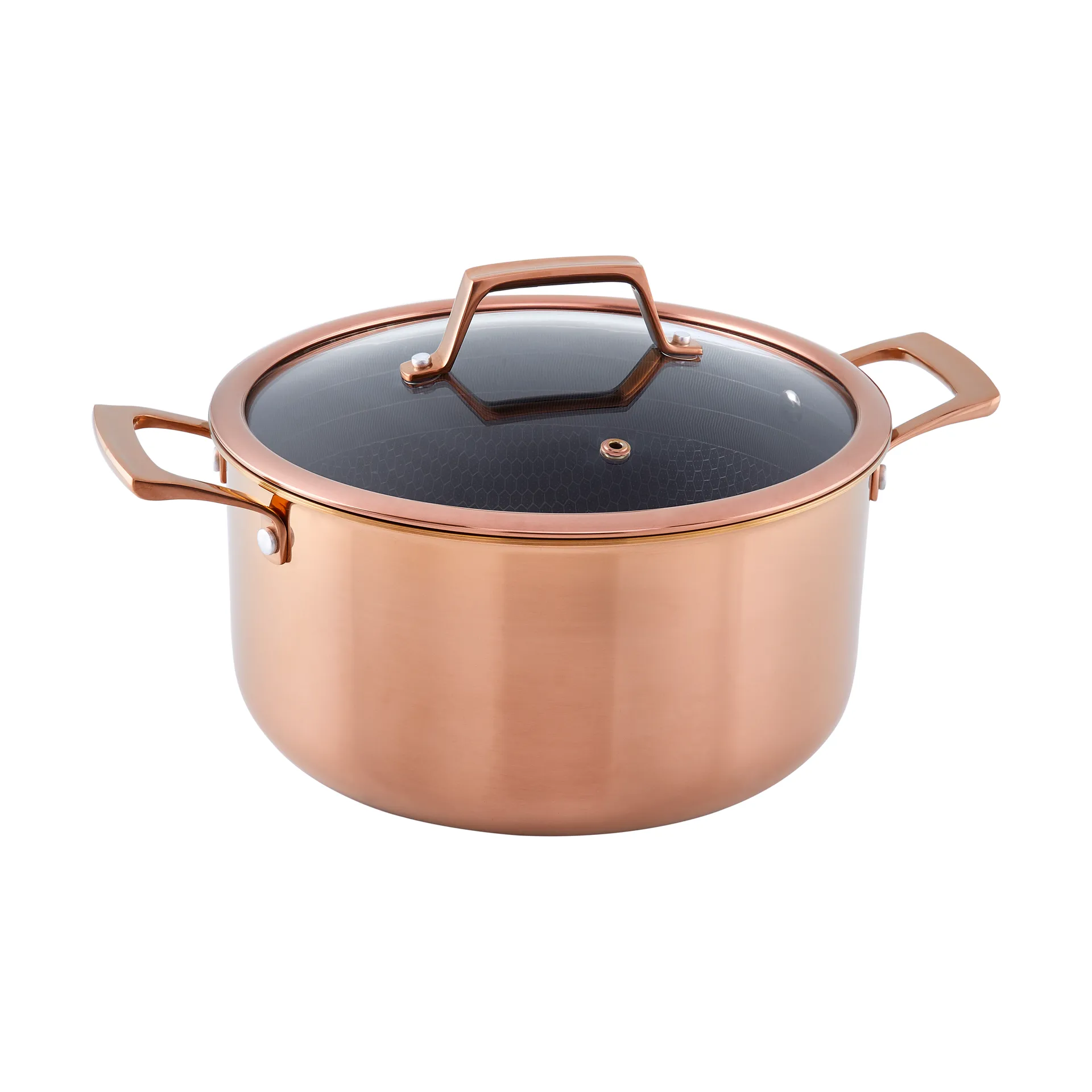 Hâws Santo gryta med lock hybrid coating 5,8 L, Rose Gold Hâws