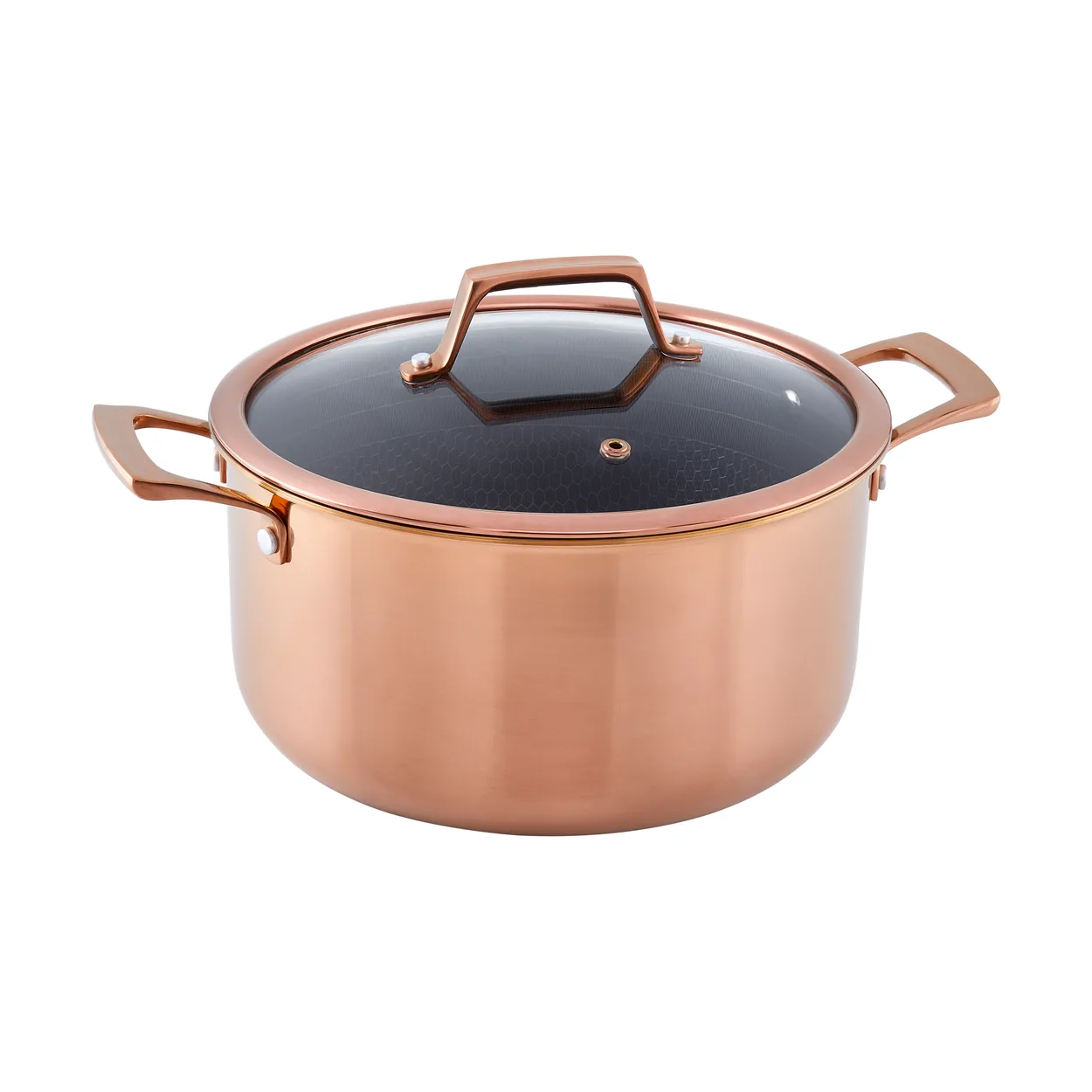 Hâws Santo gryta med lock hybrid coating 5,8 L Rose Gold