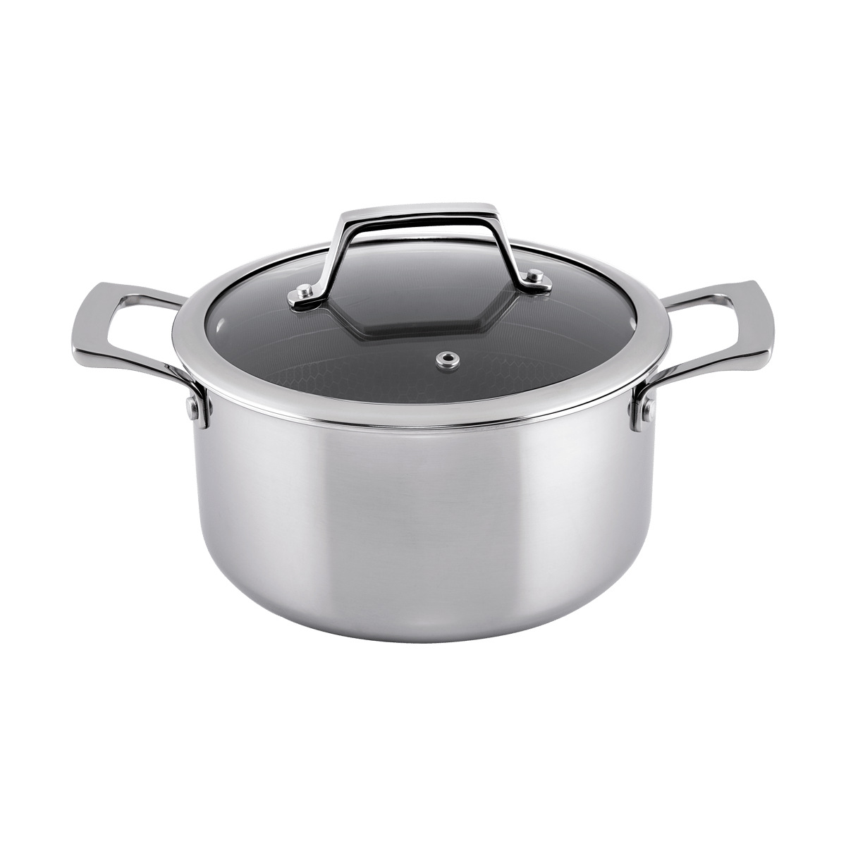 Hâws Santo hybrid coating gryta med lock 3,4 L Rostfritt stål