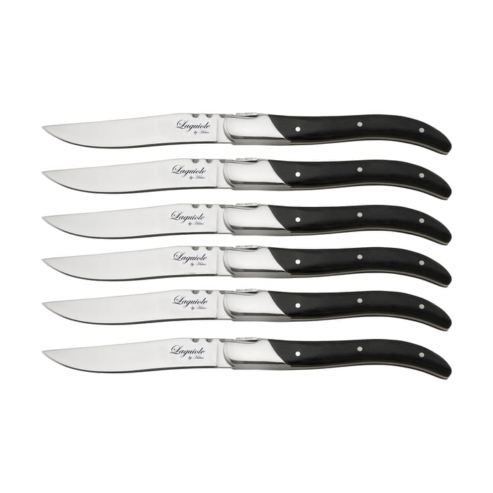 Laguiole By Hâws grillkniv 6-pack - Black Wood - Hâws