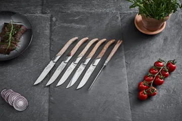 Laguiole By Hâws grillkniv 6-pack - Oak - Hâws