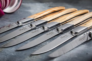 Laguiole By Hâws grillkniv 6-pack - Olive - Hâws