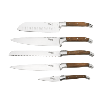 Laguiole By Hâws knivset med block 6-delar - Olive - Hâws