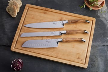 Laguiole By Hâws kockknivsset med skärbräda 4-delar - Olivträ-rostfritt stål-bambu - Hâws