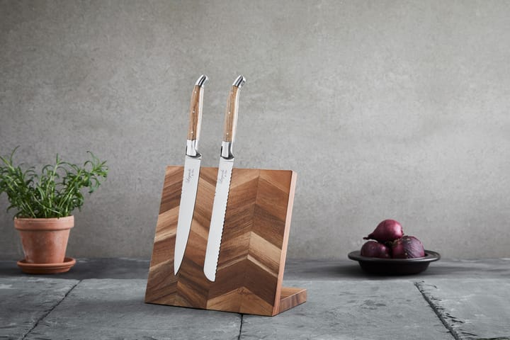 Laguiole By Hâws magnetiskt knivblock 22,6x19,5 cm, Acacia Hâws