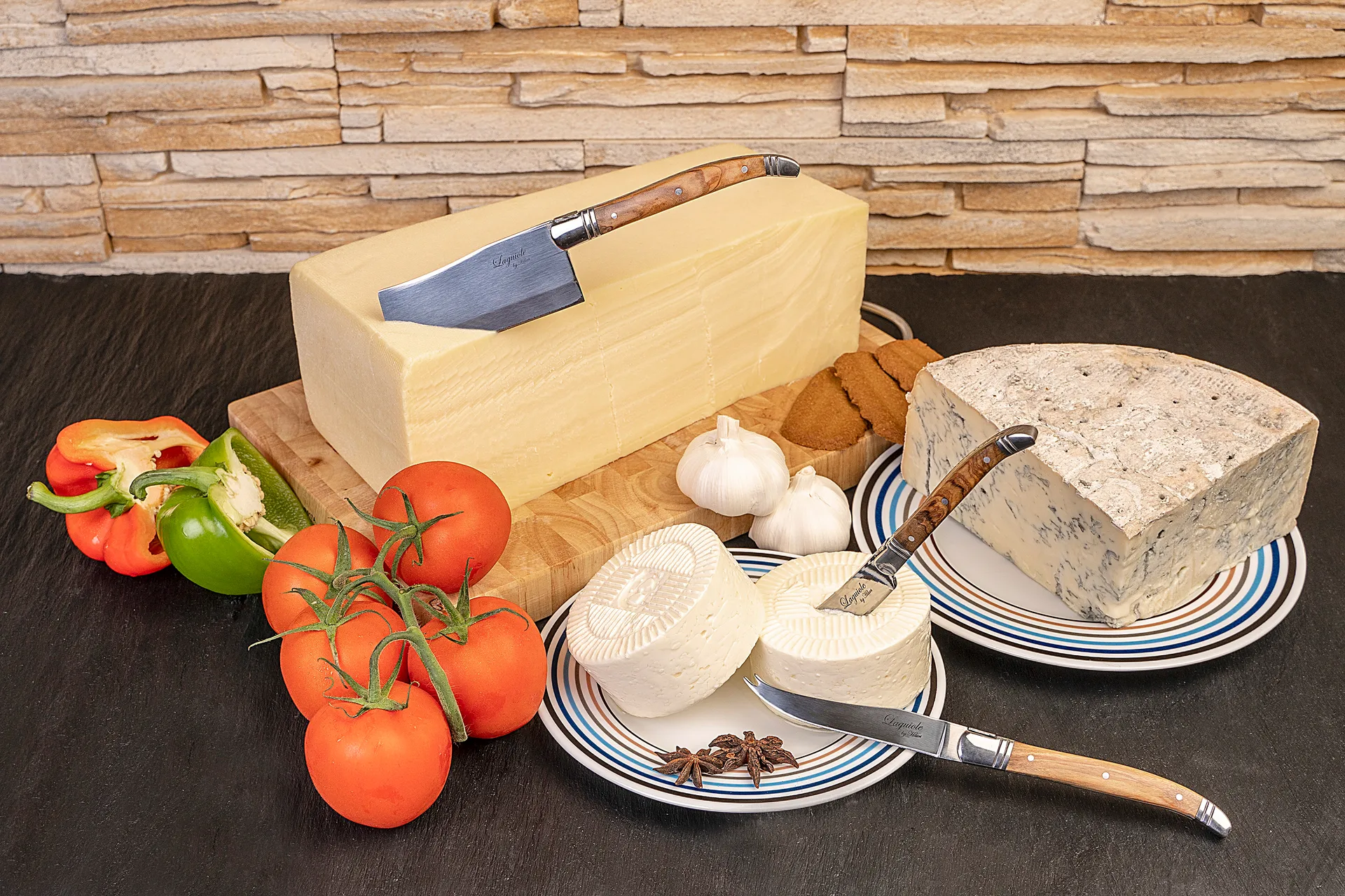 Laguiole By Hâws ostknivset 3-delar, Olive Hâws