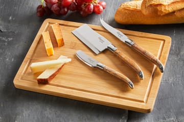 Laguiole By Hâws ostknivset med skärbräda 4-delar - Bambu-olivträ-rostfritt stål - Hâws