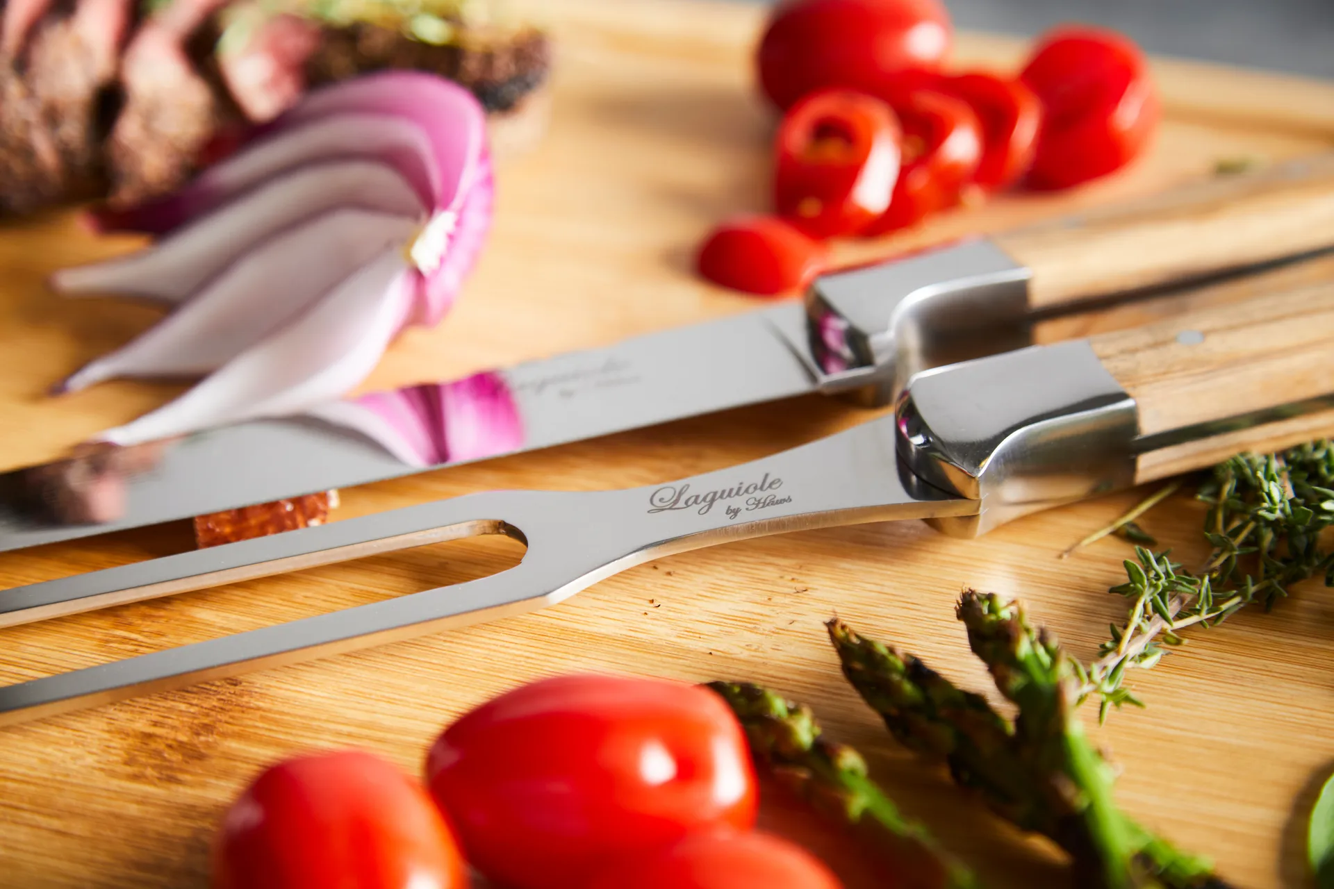 Laguiole By Hâws trancherset 2-delar, Olive Hâws