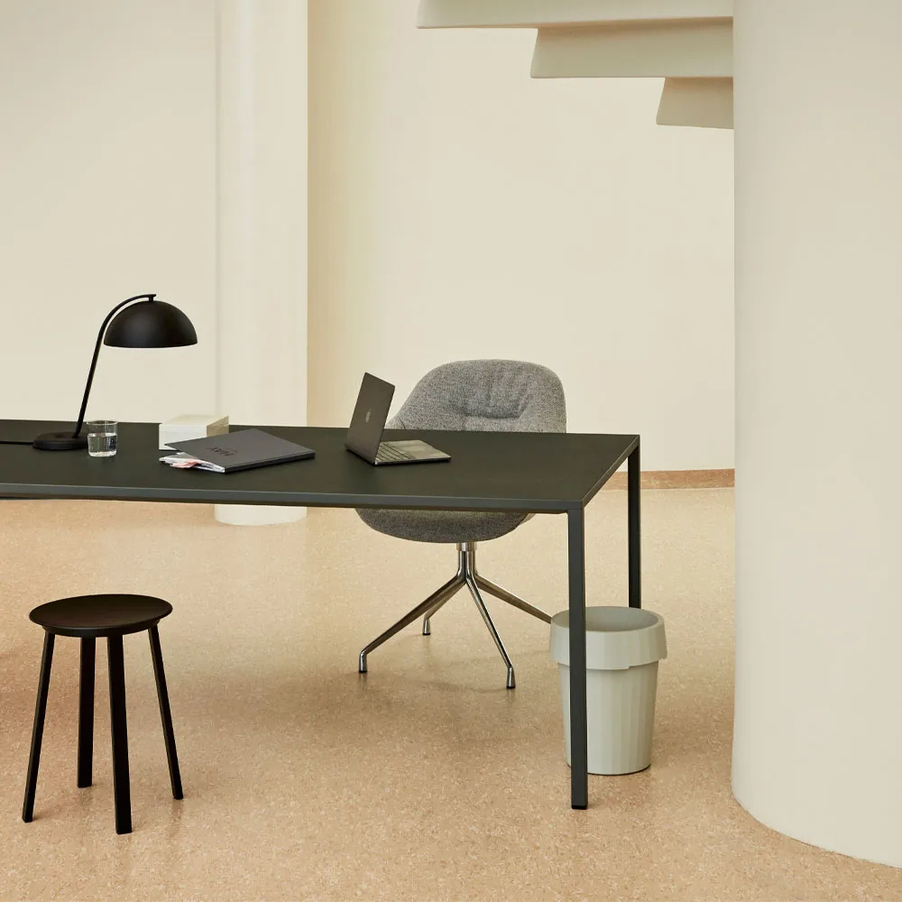 About a Chair 121 Soft kontorsstol, Soft grey-snurrstativ i aluminium HAY