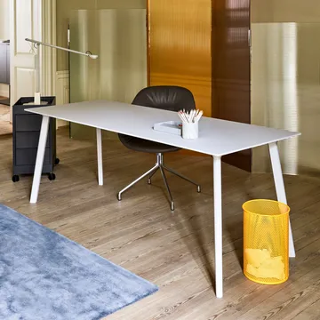 About a Chair 121 Soft kontorsstol - Soft grey-snurrstativ i aluminium - HAY