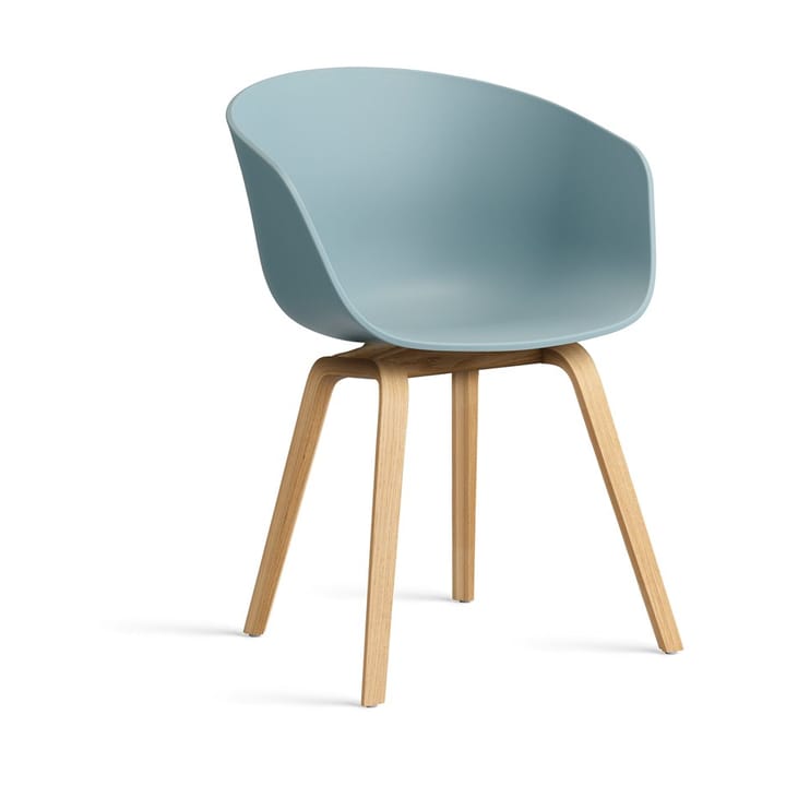 About a Chair 22 stol - Dusty blue-lackerat ekstativ - HAY