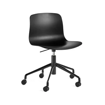 About a Chair 50 kontorsstol - Black, svart stativ med hjul - HAY