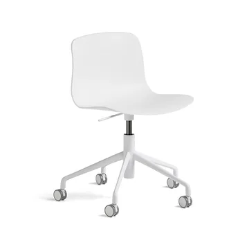 About a Chair 50 kontorsstol - white, vitt stativ med hjul - HAY