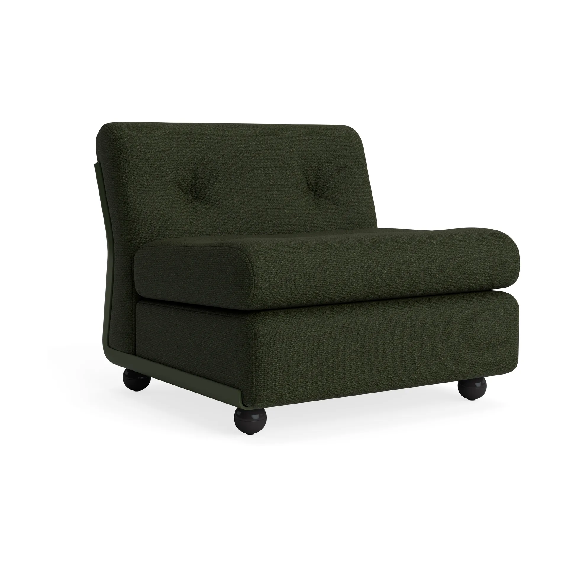 Amanta soffmodul, Bottle green-maglia dark green, 1-sits/fåtölj HAY