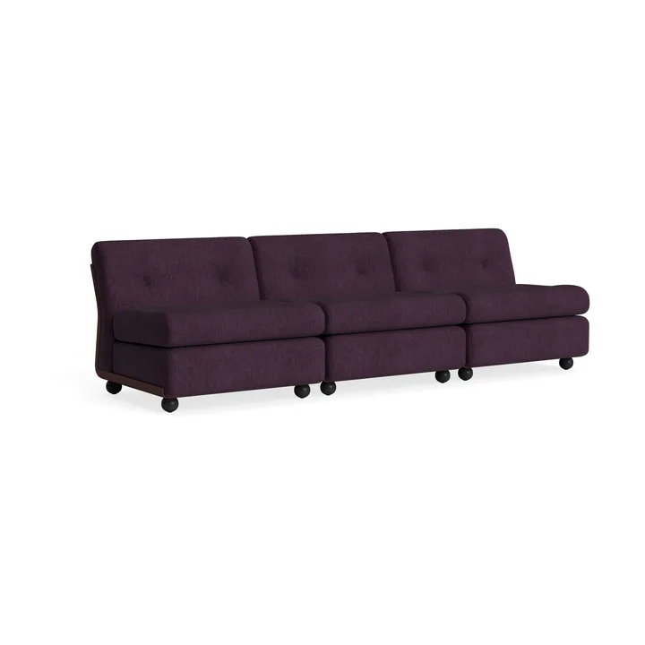 Amanta soffmodul - Burgundy red-turf burgundy, 3-sits - HAY