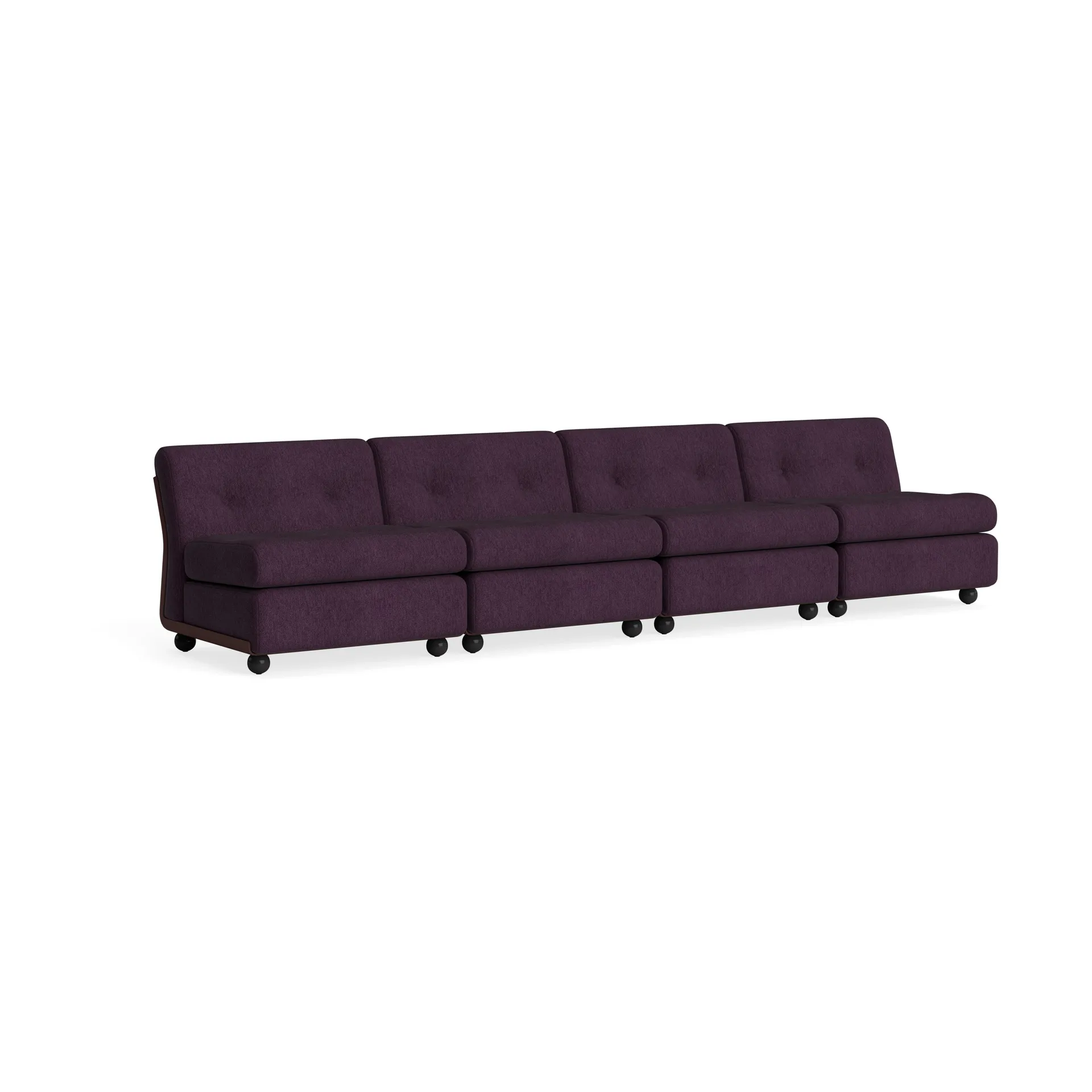 Amanta soffmodul, Burgundy red-turf burgundy, 4-sits HAY