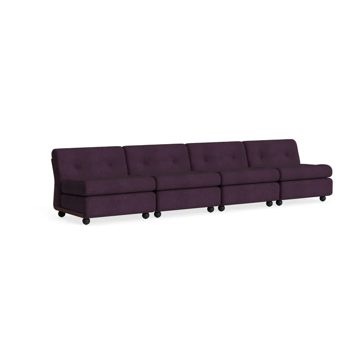 Amanta soffmodul - Burgundy red-turf burgundy, 4-sits - HAY