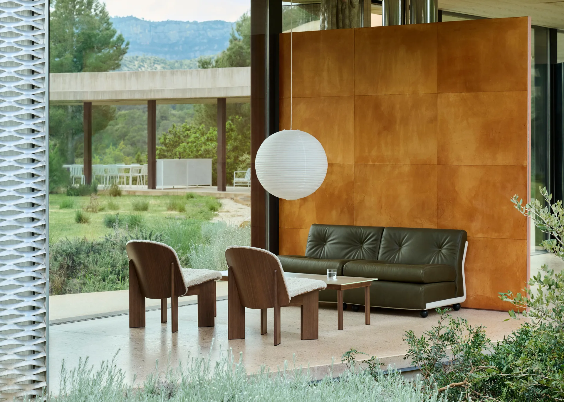 Amanta soffmodul, Cream beige-sense forest, 2-sits HAY