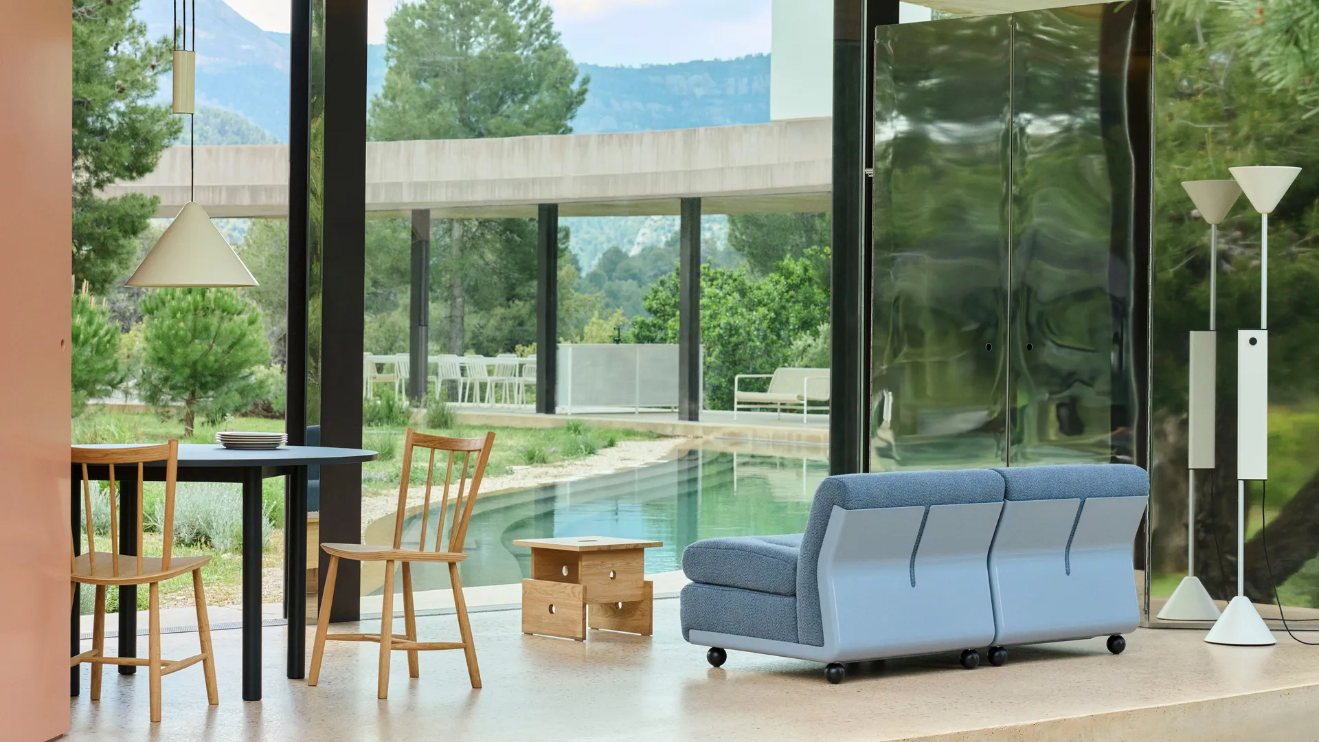 Amanta soffmodul, Frost blue-naveli 723, 2-sits HAY