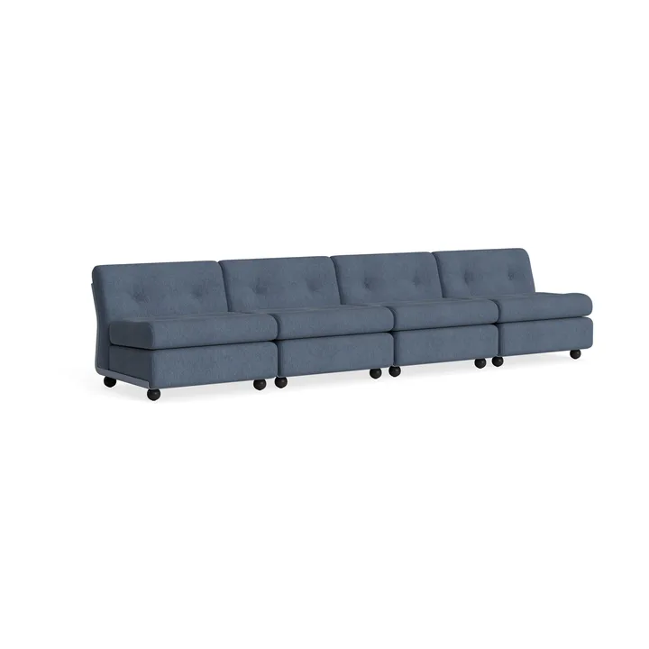 Amanta soffmodul - Frost blue-turf blue, 4-sits - HAY