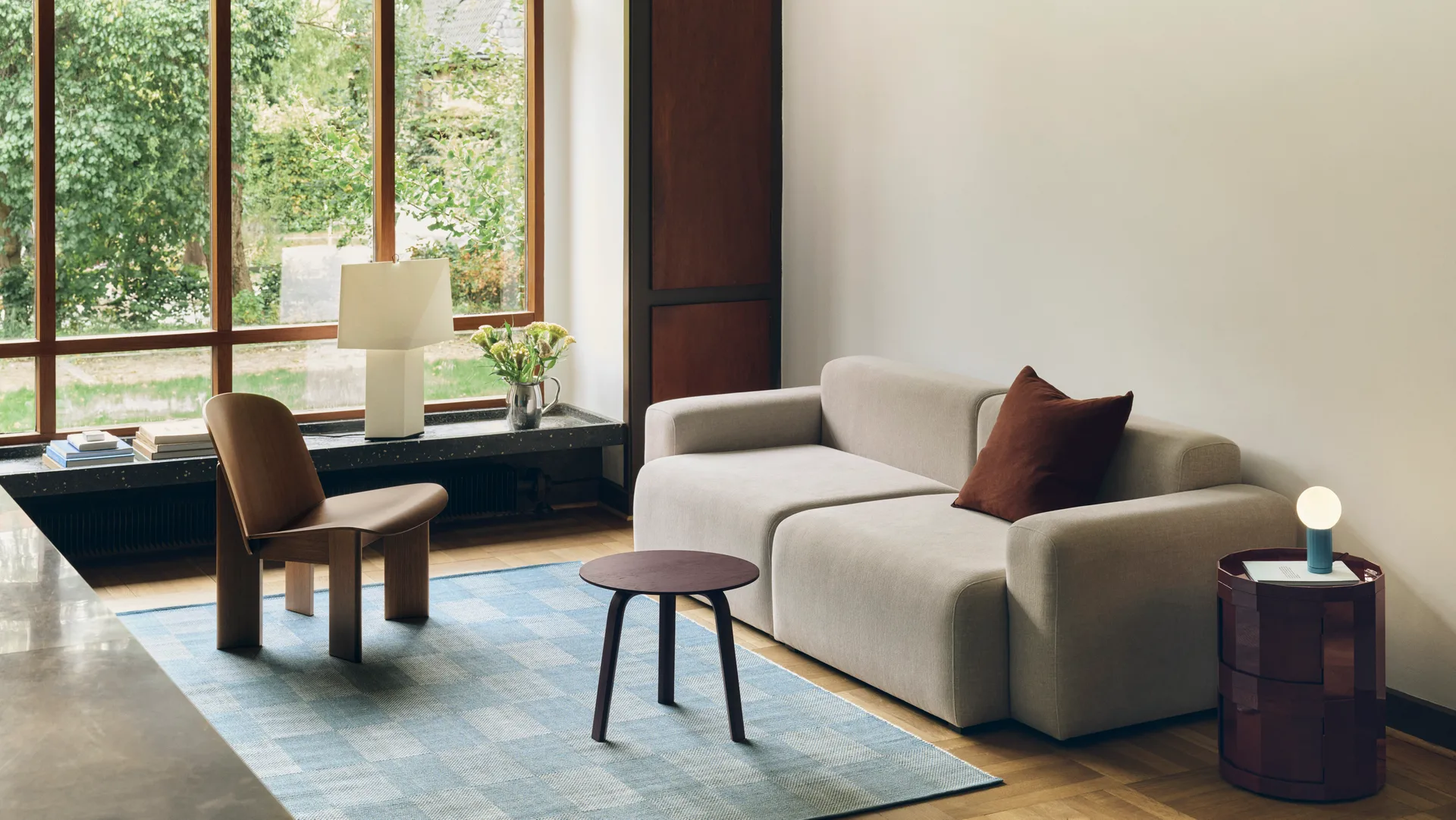 Aplat bordslampa, White, 44 cm HAY