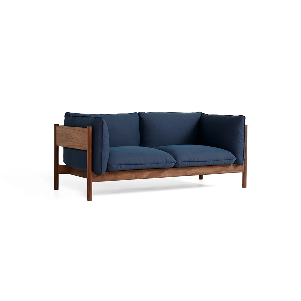 Arbour ECO 2-sits Soffa, Dark blue-vaxoljat valnöt HAY