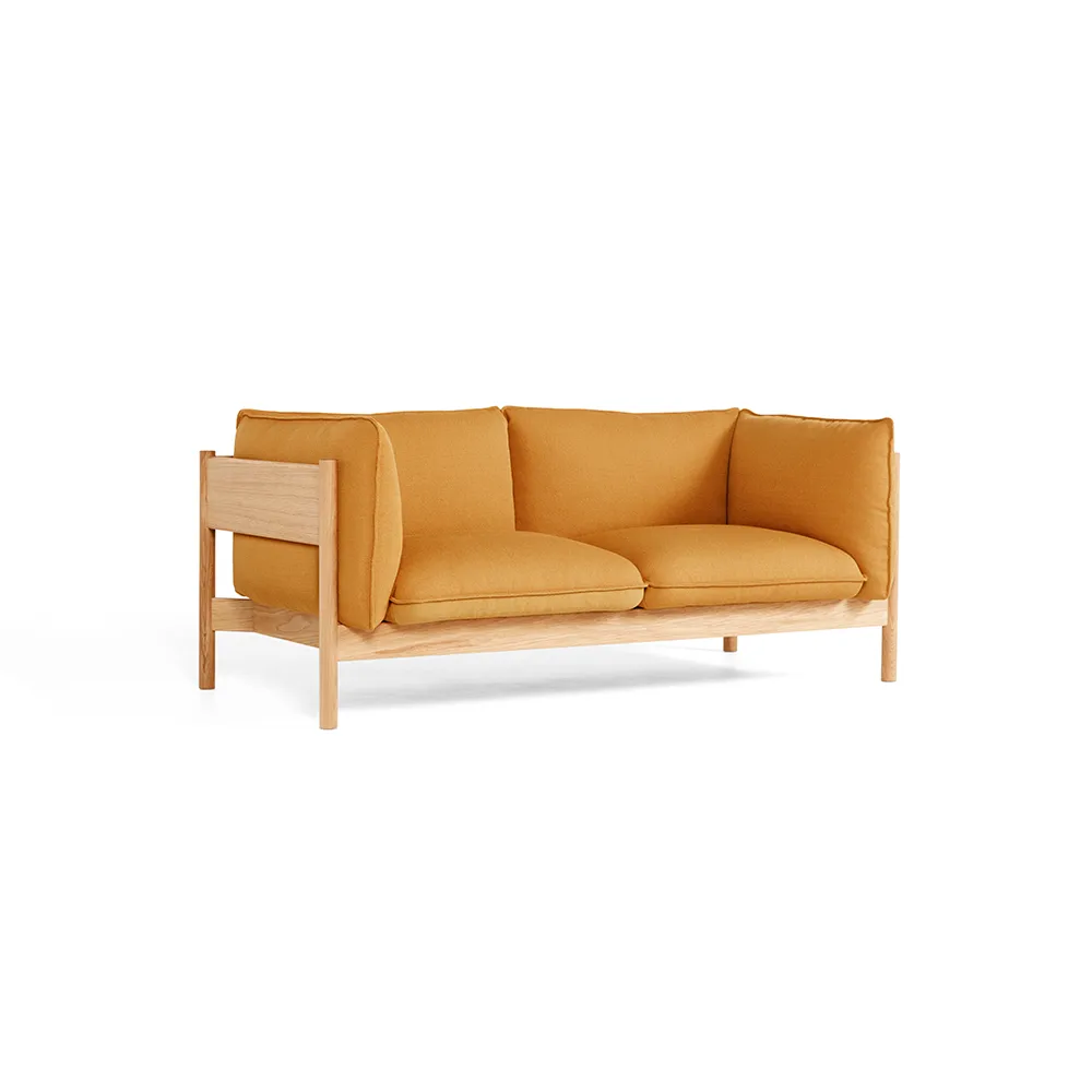 Arbour ECO 2-sits Soffa, Tyg vidar 472 mustard-vaxoljat ekstativ HAY