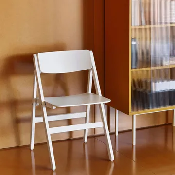Backflip Chair stol - Cream white lackerad bok - HAY