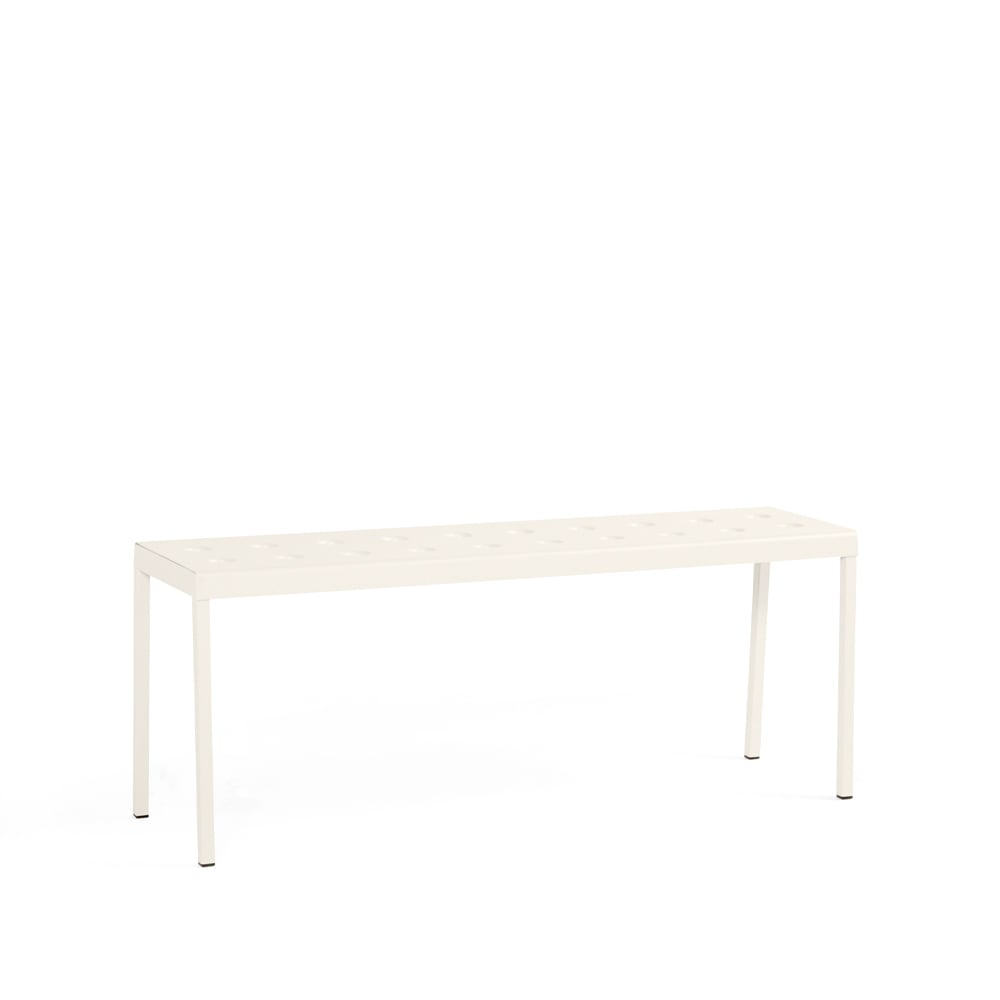 HAY Balcony bänk chalk beige, 119,5 cm | Skandinavisk Design | Trädgårdsbänkar | Beige